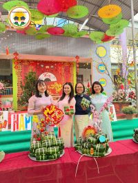 ảnh hội thi gói bánh trưng ngày tết