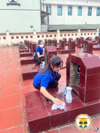 Hoạt động tổng dọn vệ sinh ngày thương binh liệt sỹ