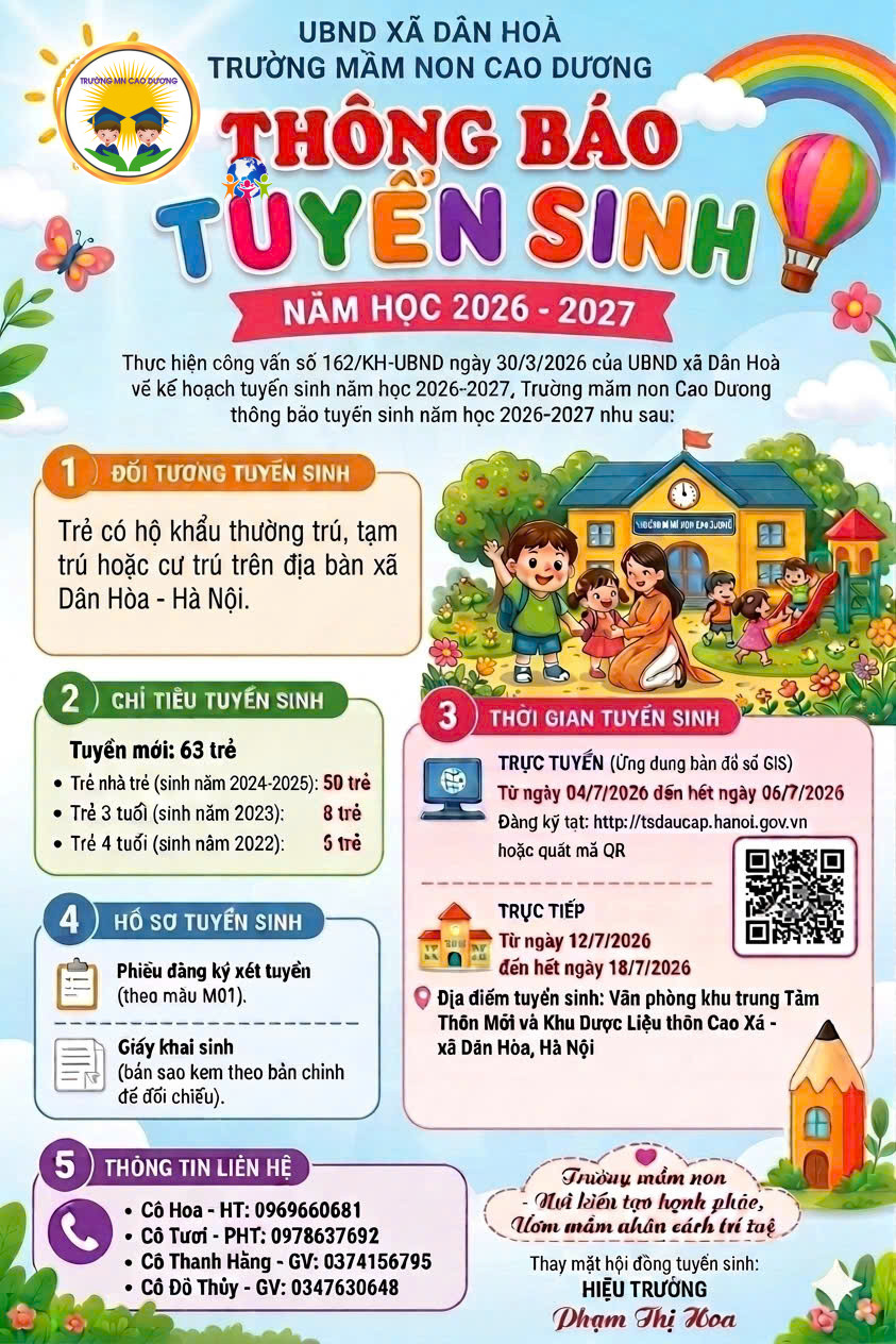 MNCD THÔNG BÁO TUYỂN SINH 26-27